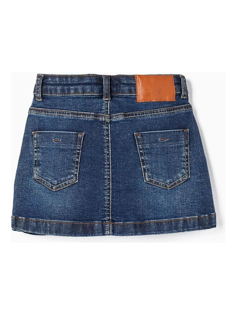Mini Jupe En Denim En Coton Pour Fille THE WAVE TRIBE Bleu