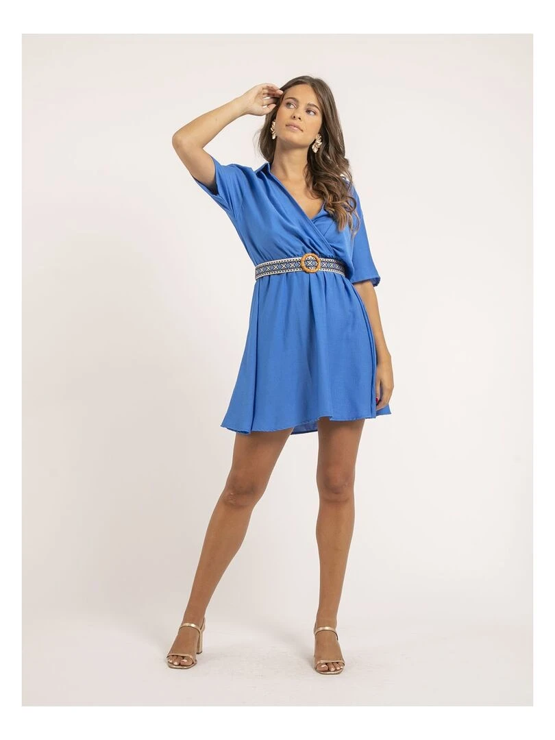 Robe courte IKONA   Bleu