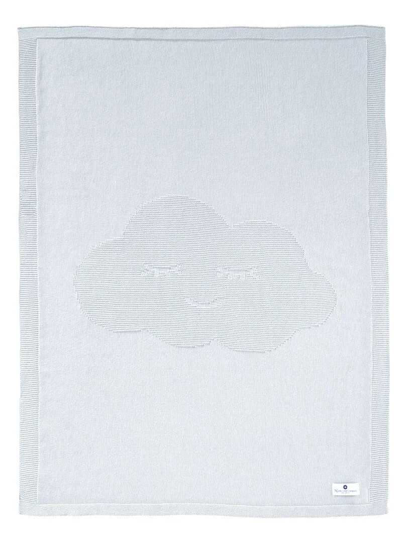 Couverture bébé nuage en coton 70 x 100 cm Gris
