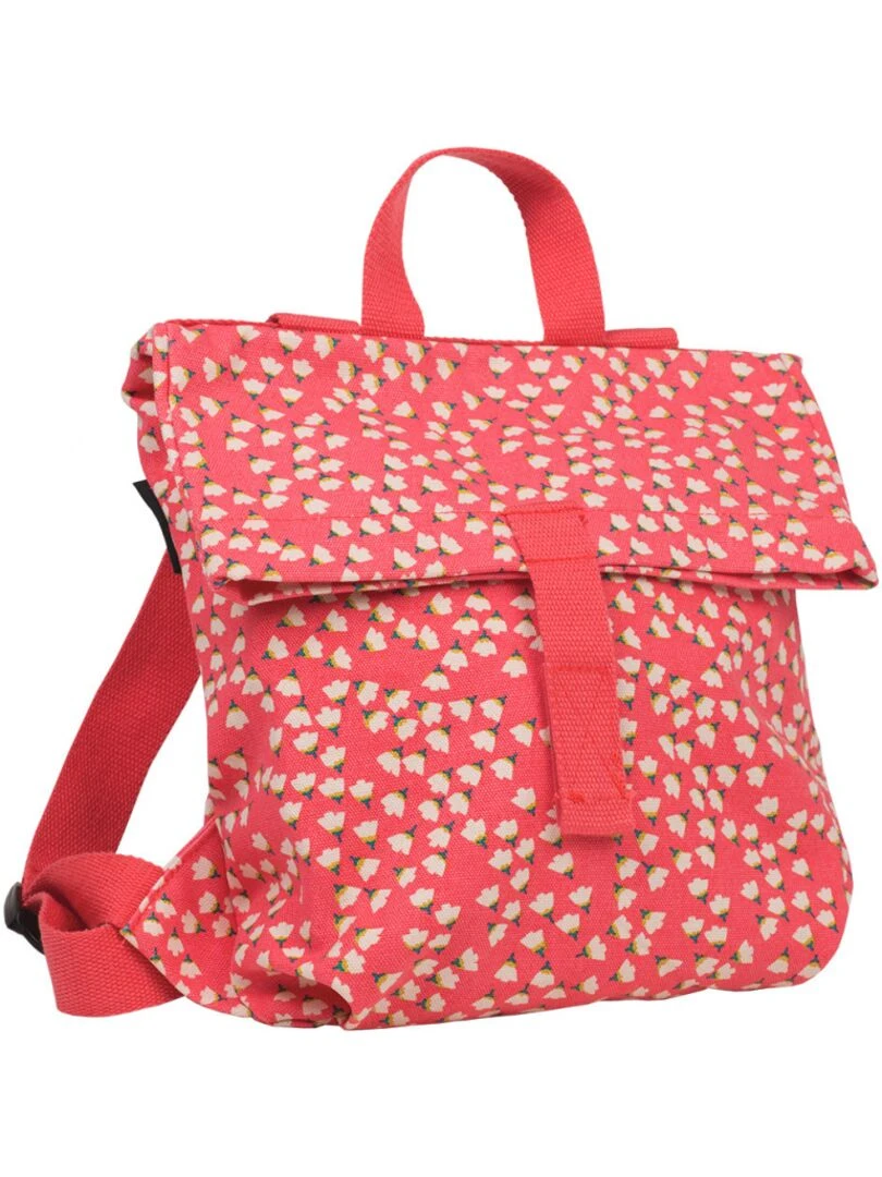 Sac à dos bébé mini coursier Les Fleurs Rouge