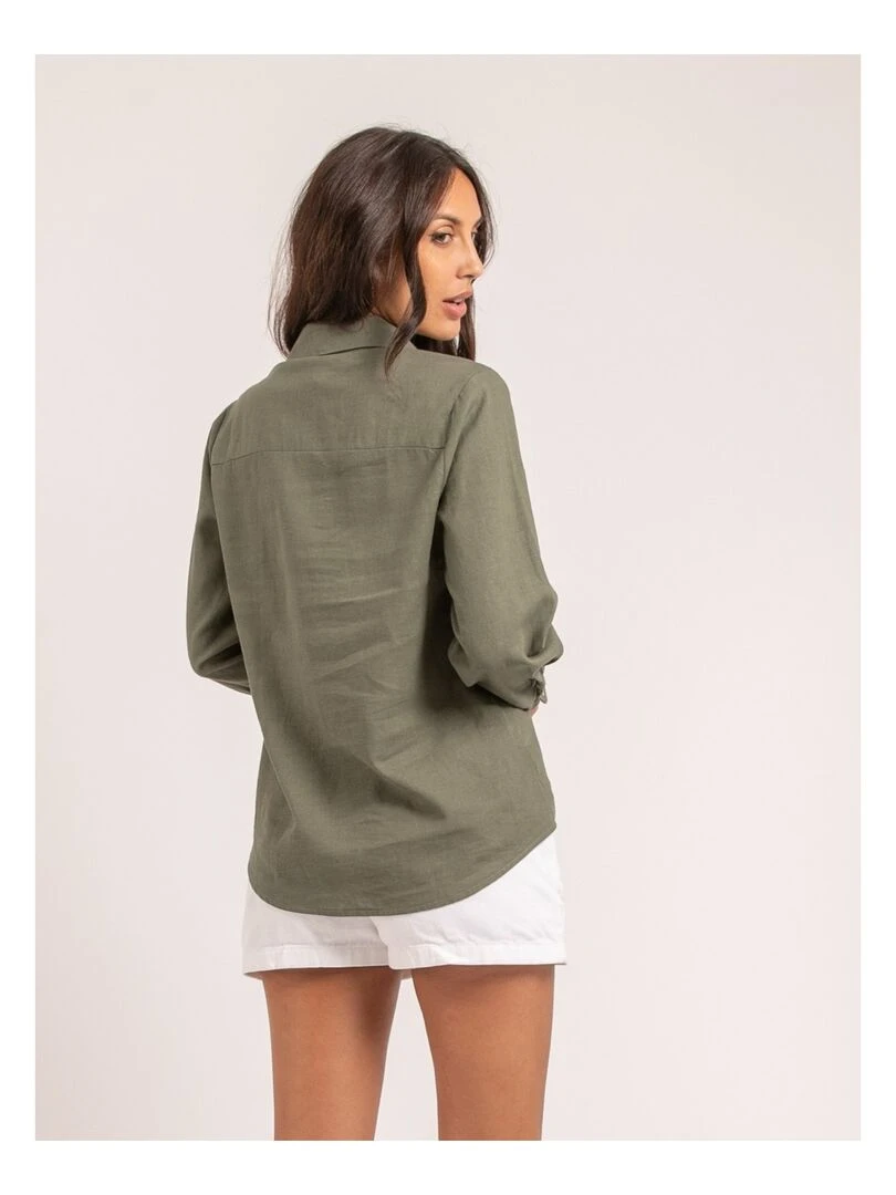 Chemise lin ORDYNE Kaki