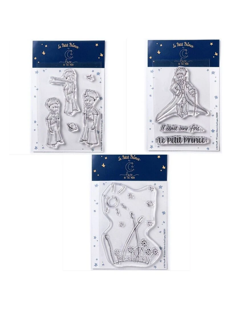 9 Tampons transparents Le Petit Prince Etoiles + Messages + Paysage   N/A