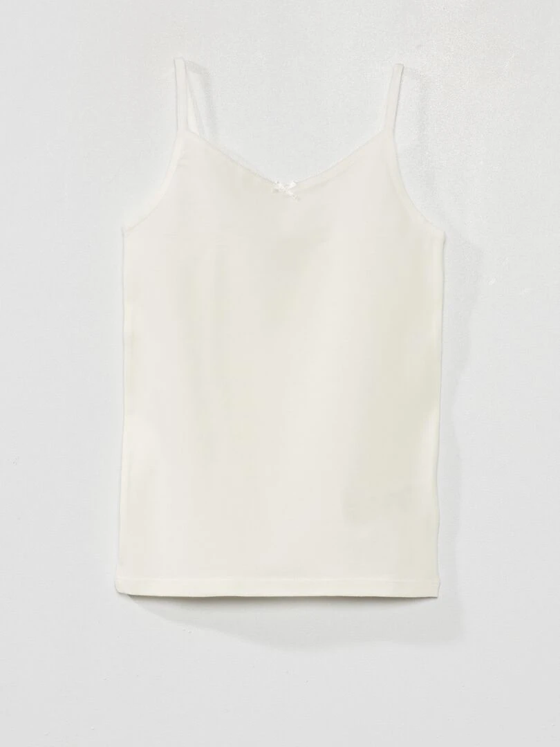 Lot de 2 débardeurs en coton stretch Bleu/blanc