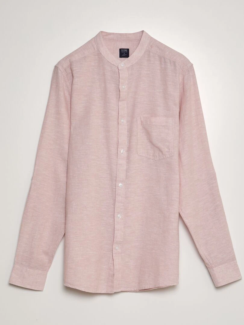 Chemise à col mao Violet pale