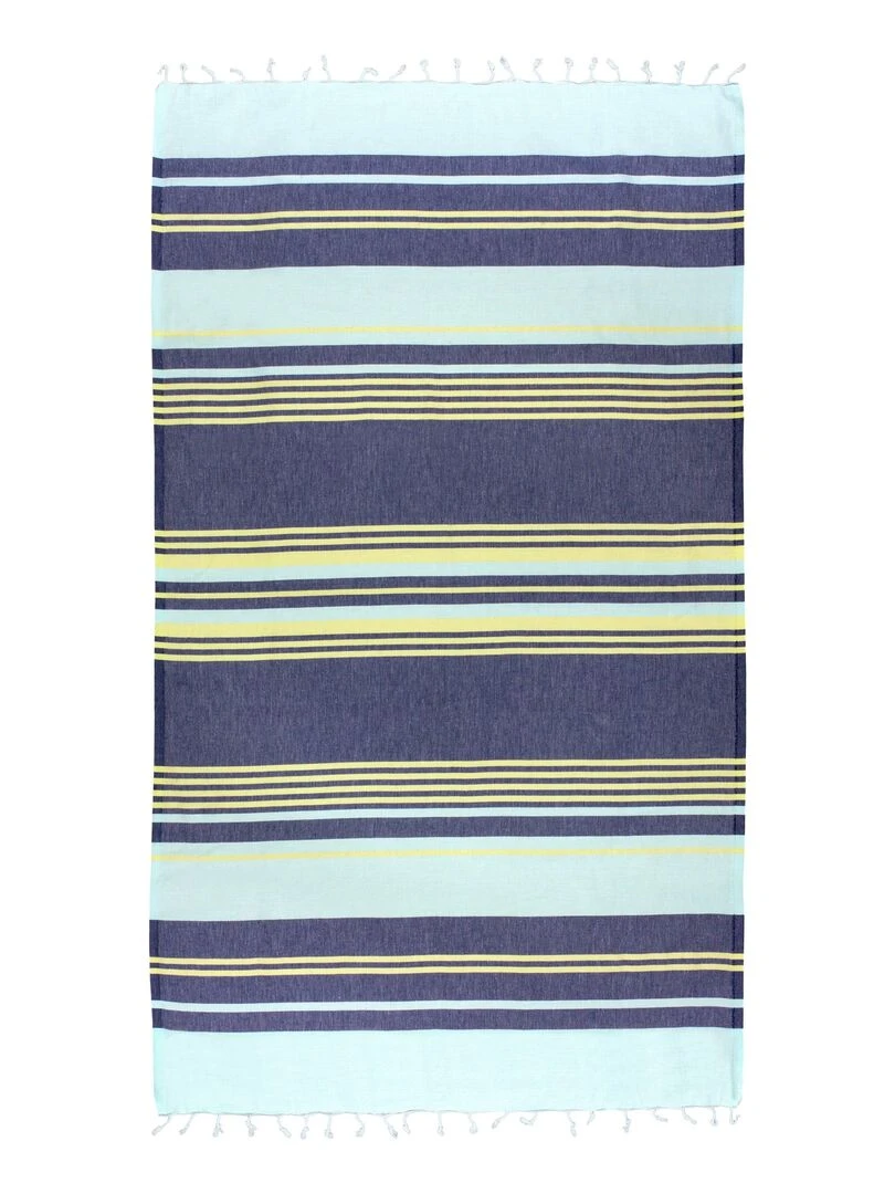 Serviette hammam Lush "Happyfriday"   Bleu