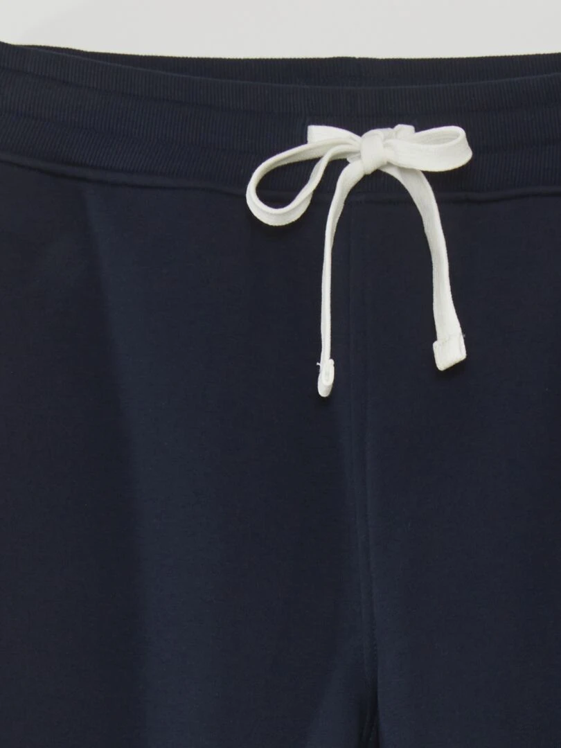 Pantalon jogging en molleton   Bleu marine