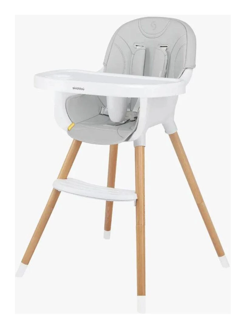 Chaise haute 2en1 chaise "sunt" avec plateau Blanc