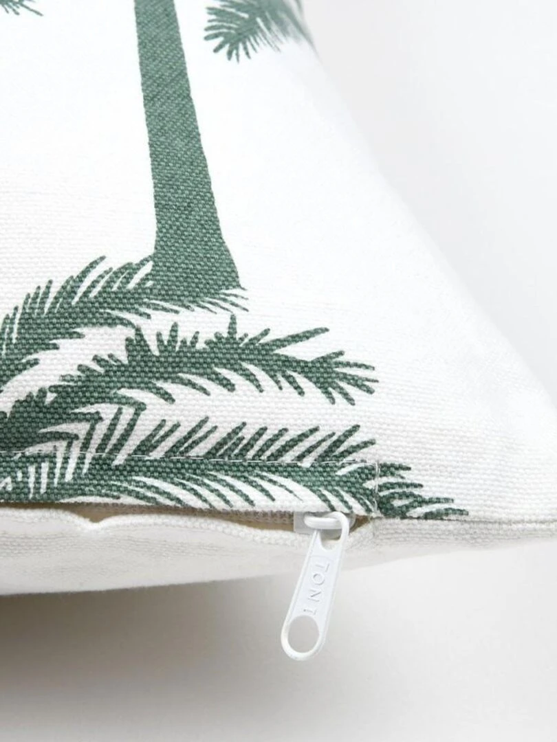 Housse de coussin 40x40 cm Adano vert coton Vert