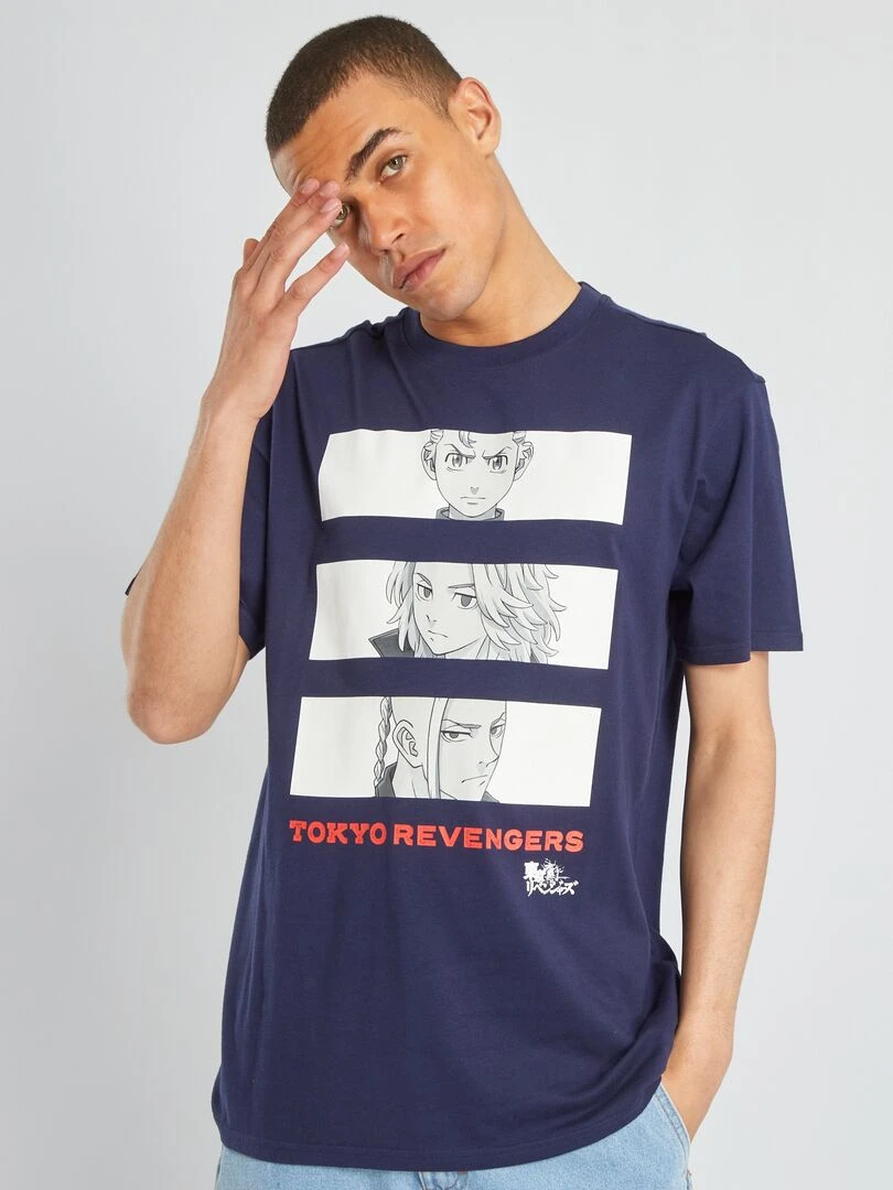 T shirt 'Tokyo Revengers' manches courtes   Bleu
