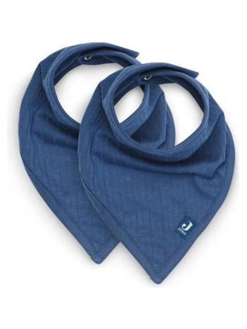 Bavoir Bandana Basic Stripe Jeans Bleu (2pcs) Jollein Bleu
