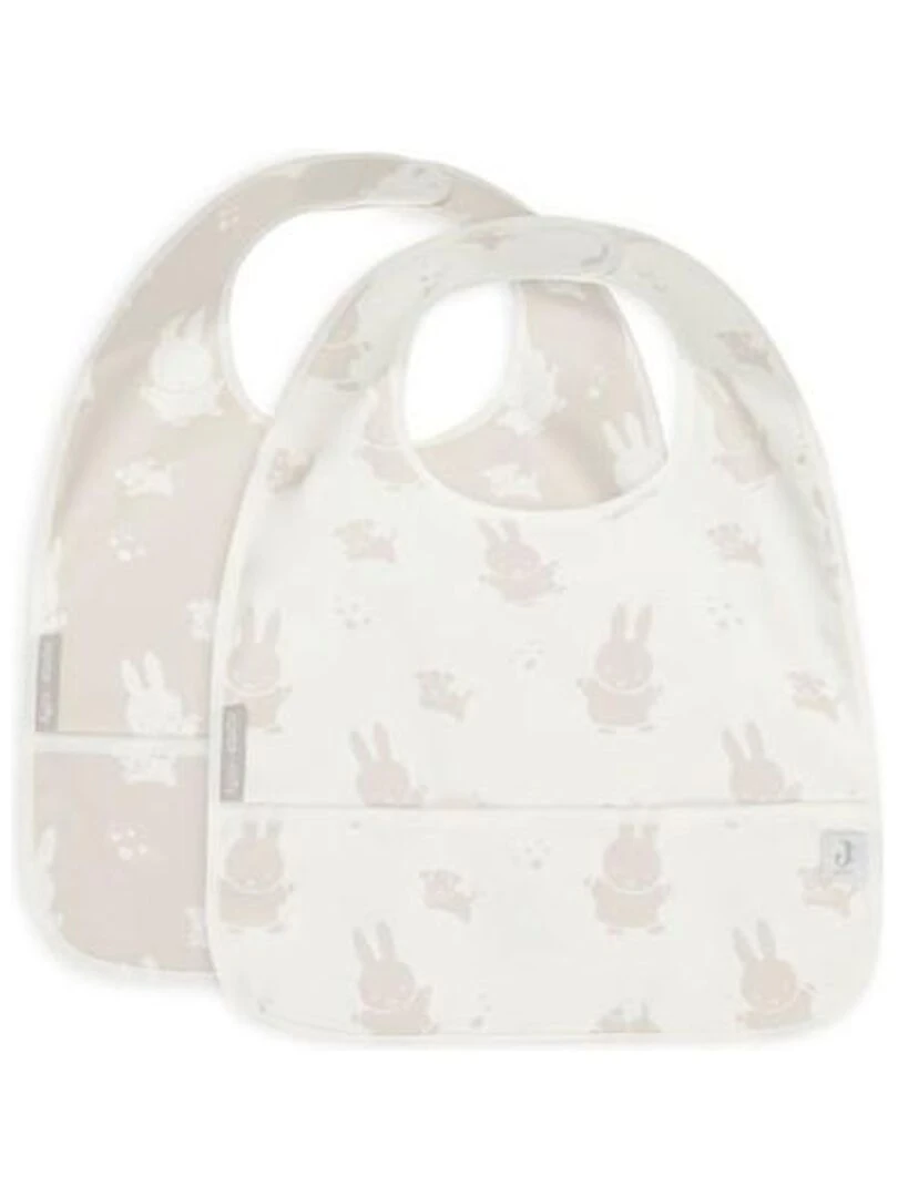 Bavoir imperméable MiffySnuffy Nougat (2pcs) Jollein Beige sable
