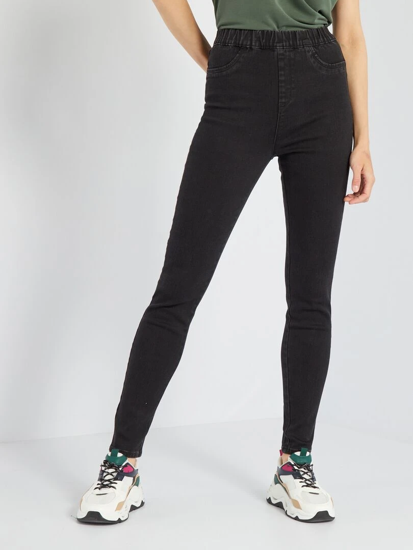 Jegging taille haute stretch Noir