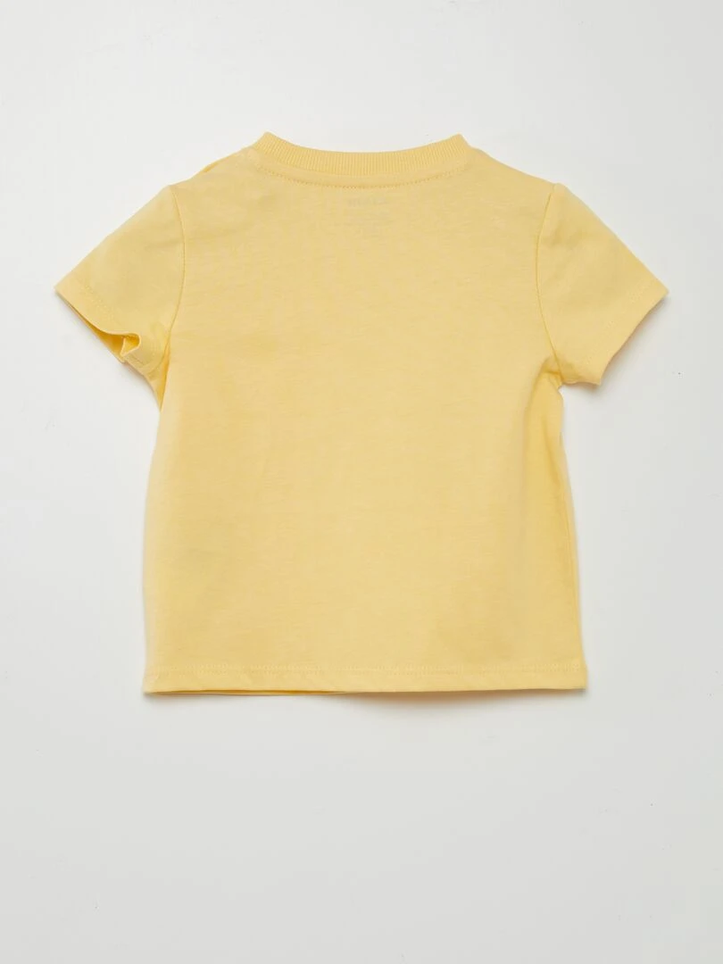 T shirt à manches courtes avec poches   Jaune