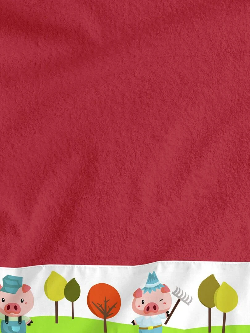 Lot de serviettes Piggys "Happyfriday"   Rouge