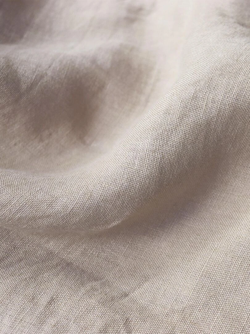 Drap housse uni en lin  LIN LAVÉ   Beige clair