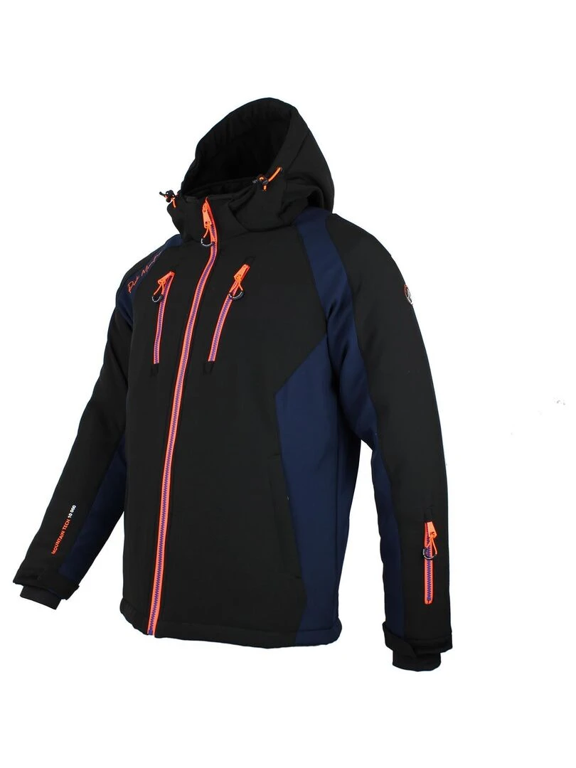 Blouson de ski softshell homme CABILAN   PEAK MOUNTAIN   Noir Noir