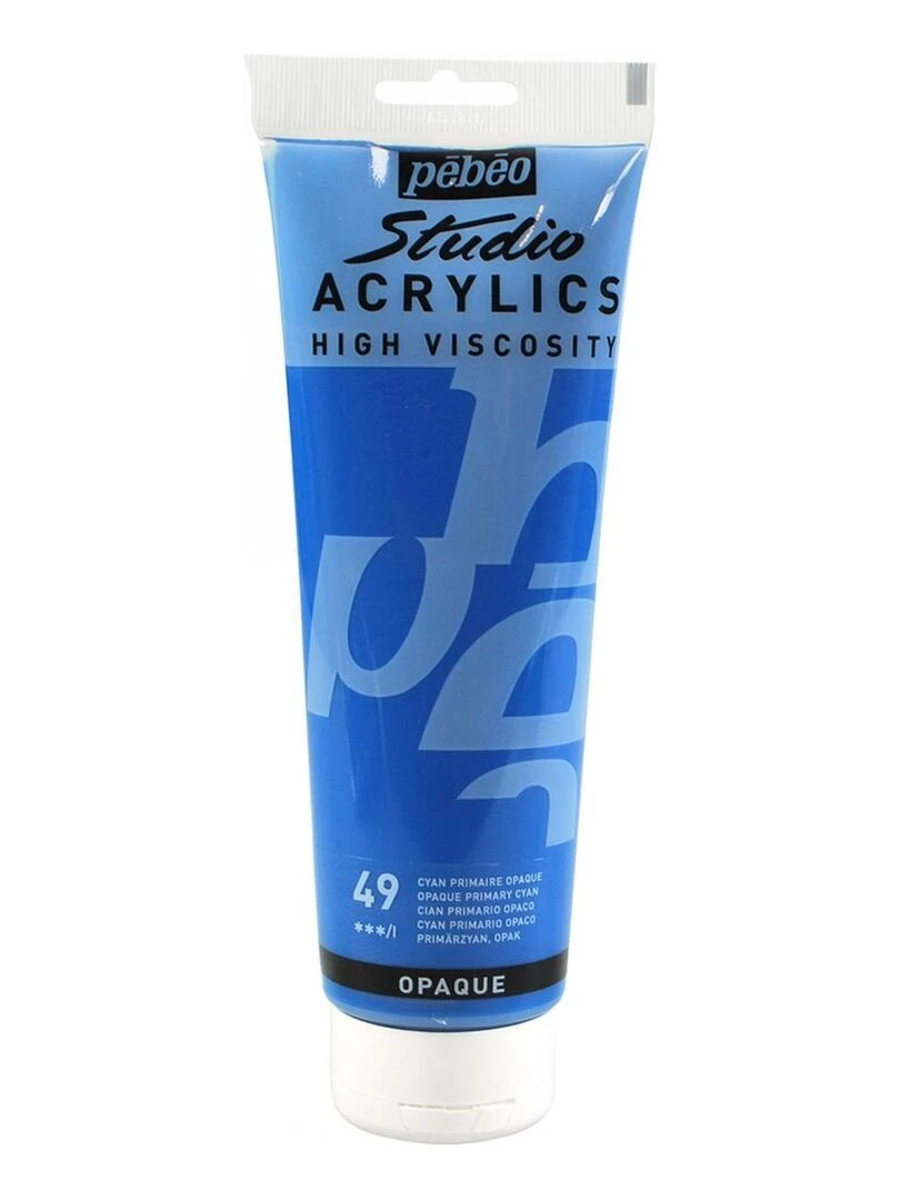 Peinture acrylique opaque Cyan primaire 250 ml N/A