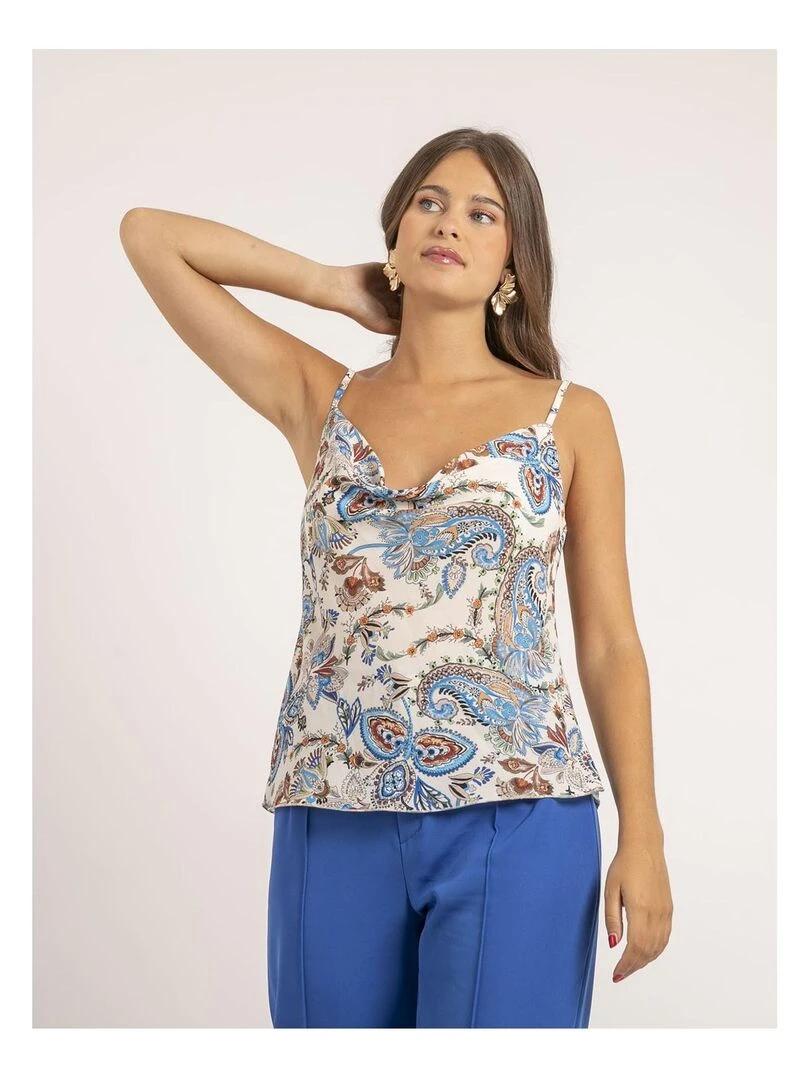 Caraco motifs FARODZE Bleu