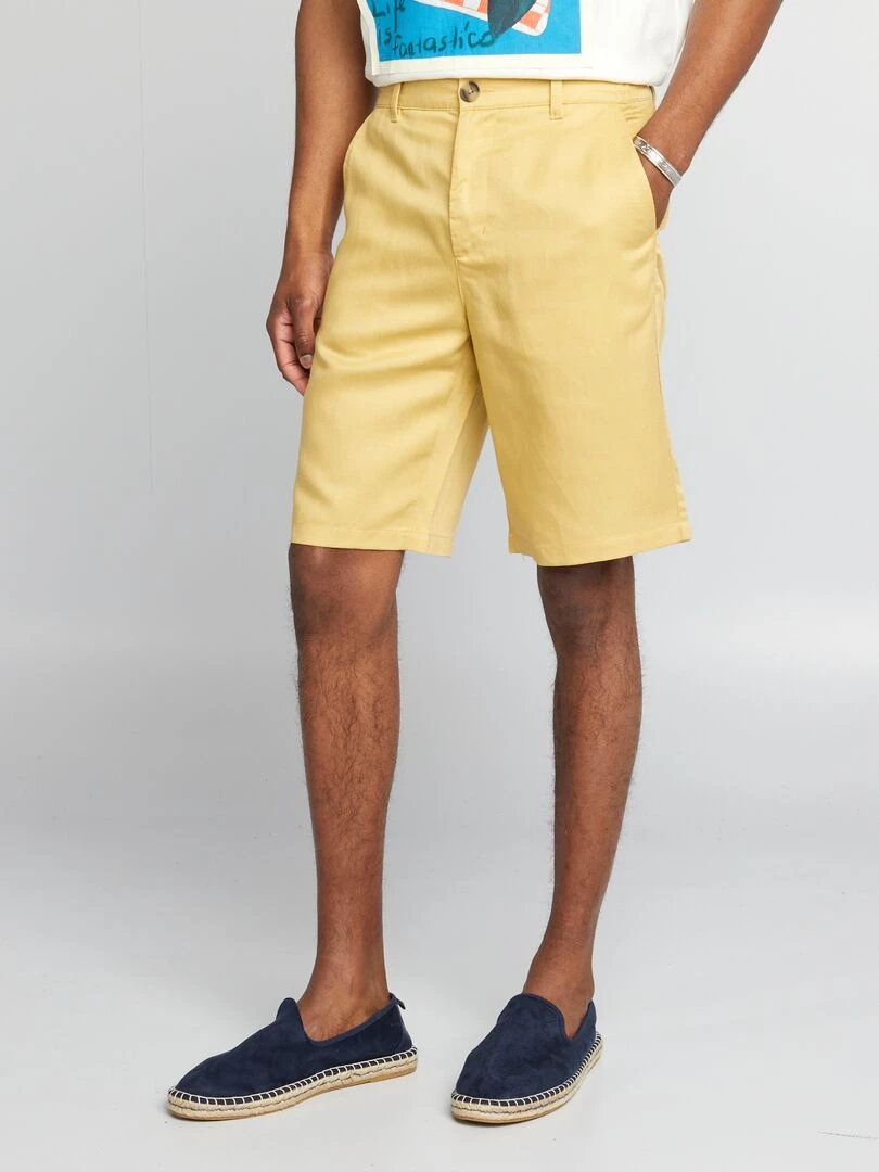 Bermuda en lin   Beige