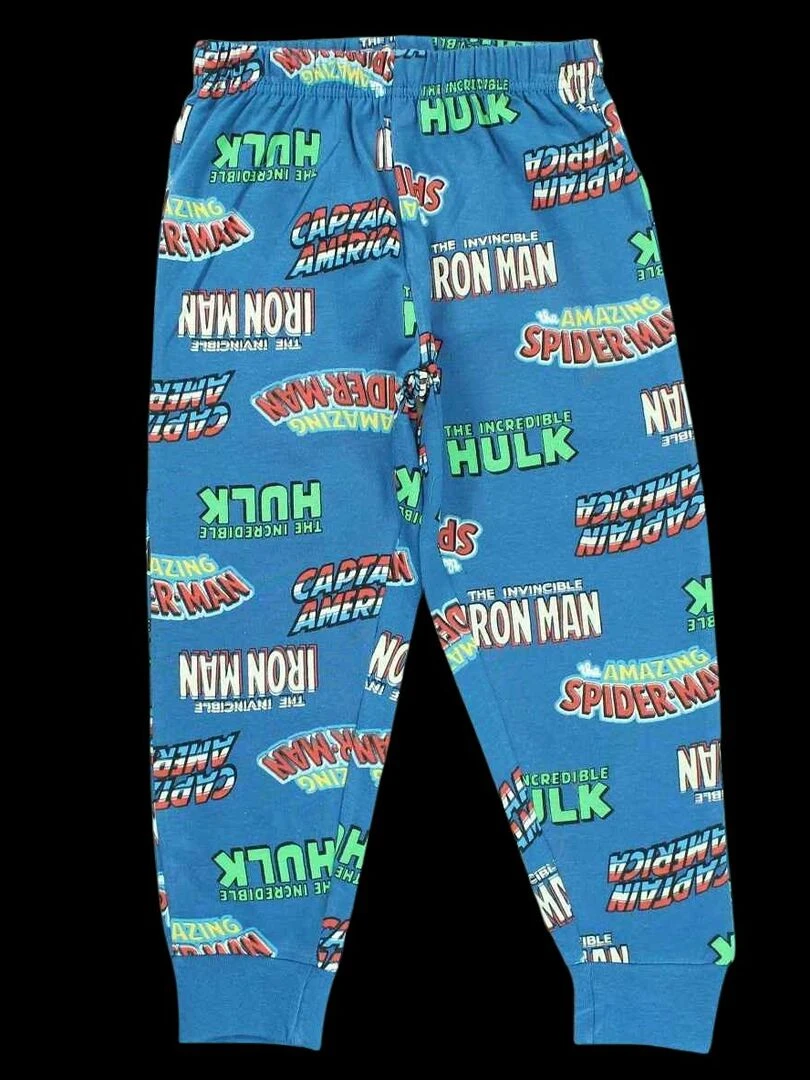 Avengers   Pyjama garçon imprimé Avengers en coton   Bleu