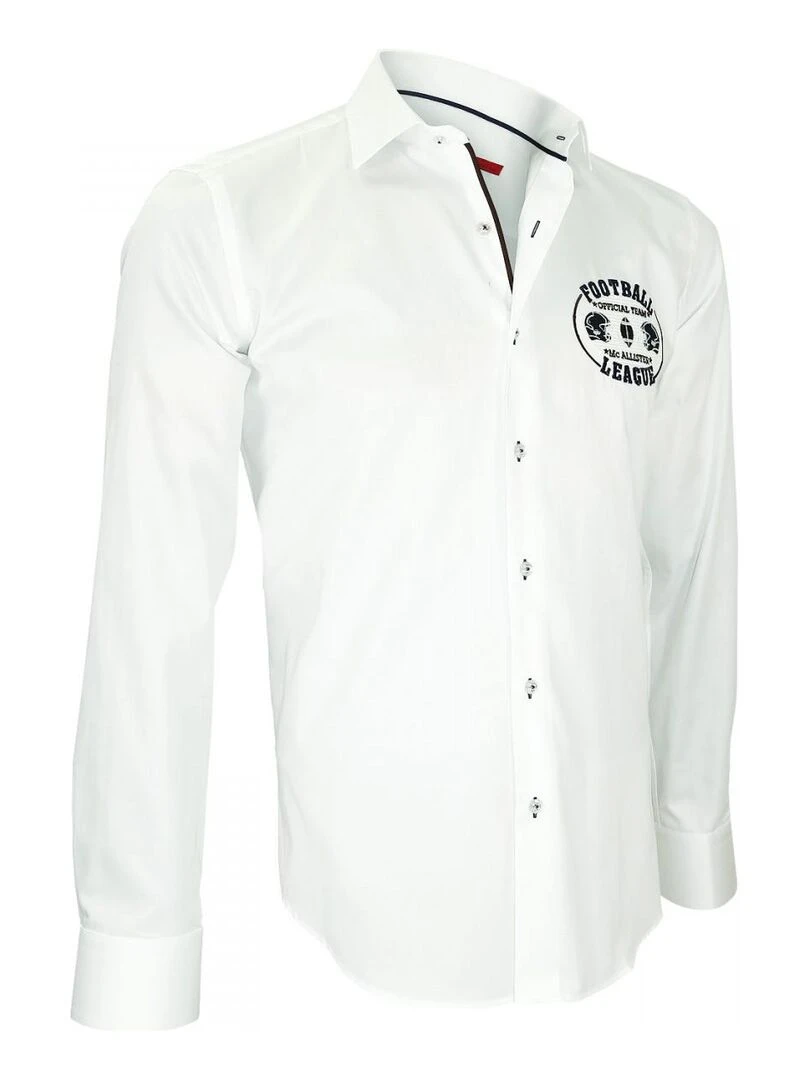 Chemise brodée SUPERBALL Blanc