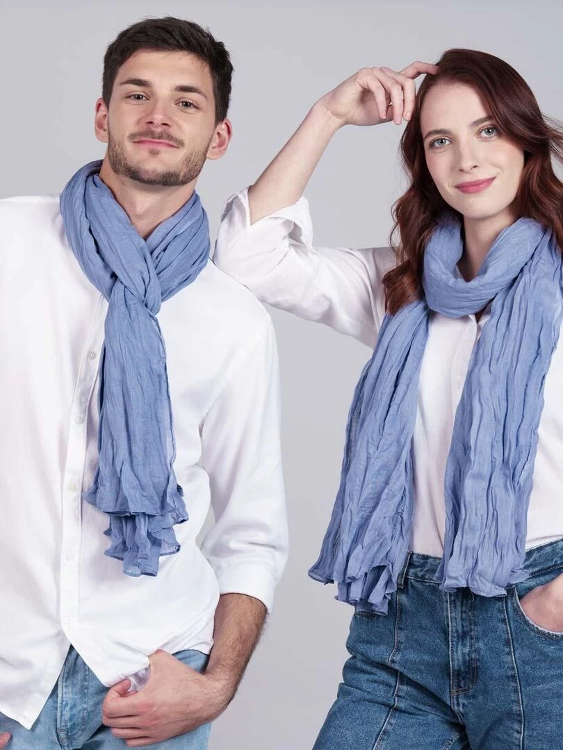 Chèche coton Uni Gris perle