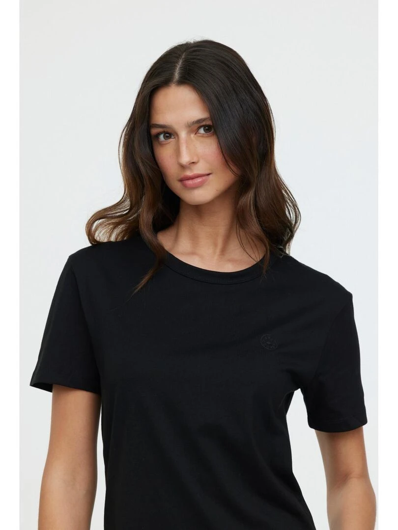 Lee Cooper   T Shirt manches courtes coton regular ADINA   Noir