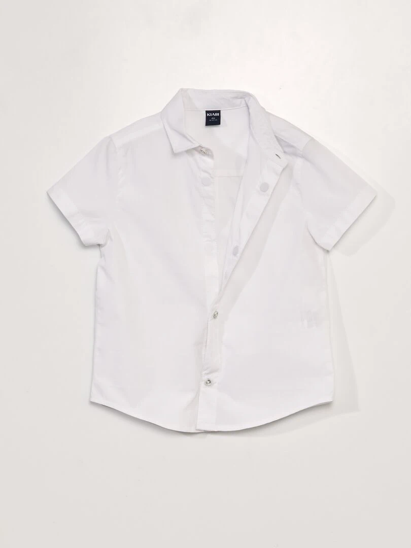 Chemise en popeline avec aimants   So Easy   blanc