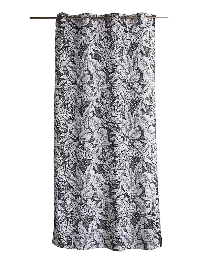Rideau tamisant au style exotique Gris foncé