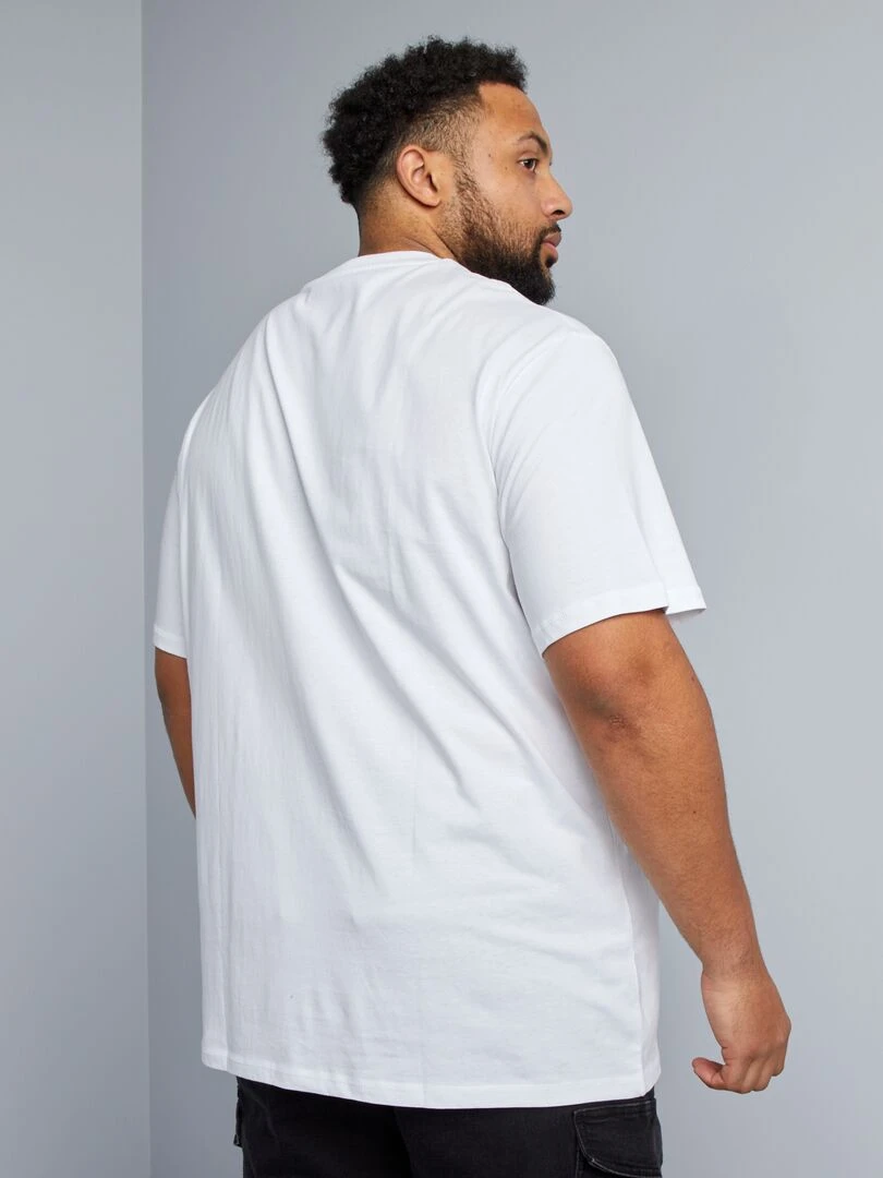 T shirt en jersey uni   blanc