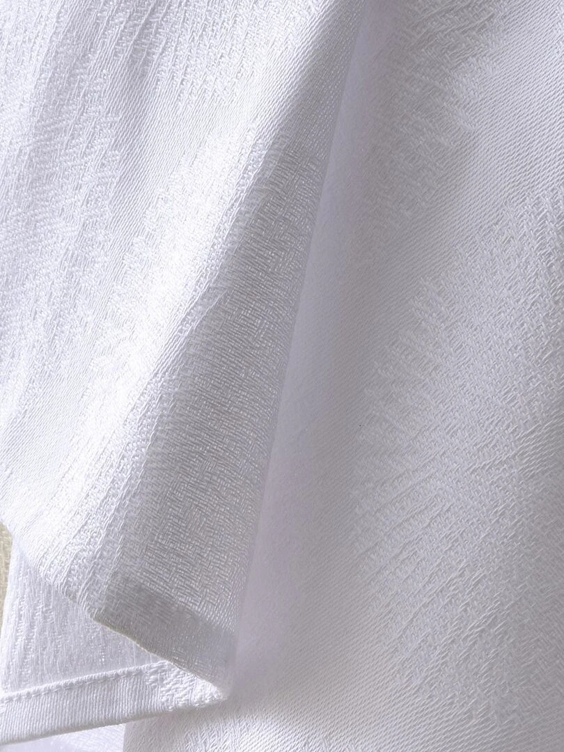 2 sets de table en damassés Blanc