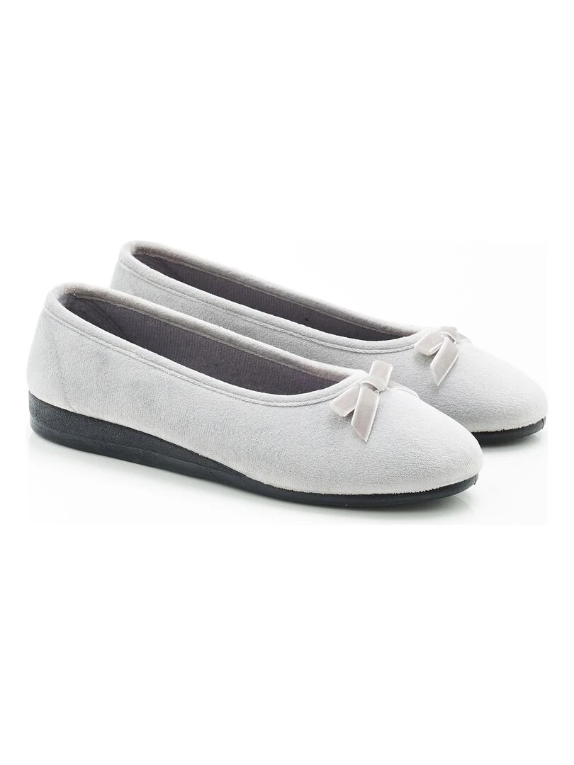 Ballerines aspect velours Damart Gris