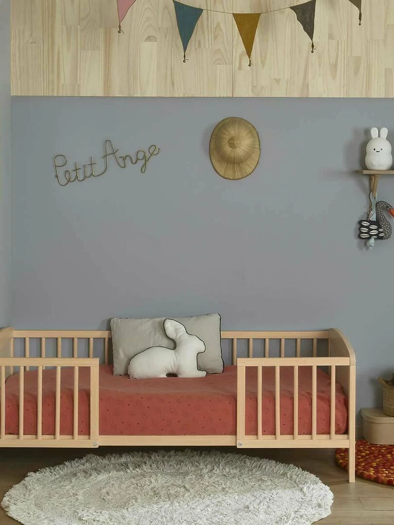 Lit enfant avec barrières Peyo   AKITEN RETAIL   Marron