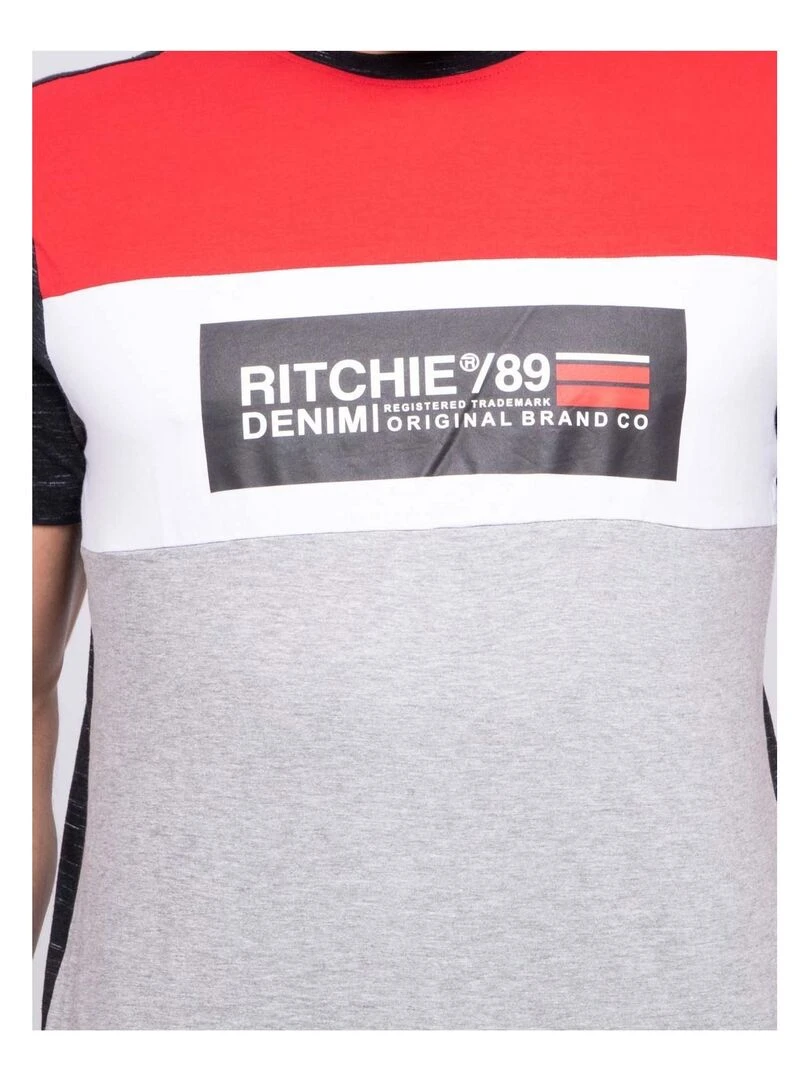 T shirt col rond NAJORO   Bleu marine