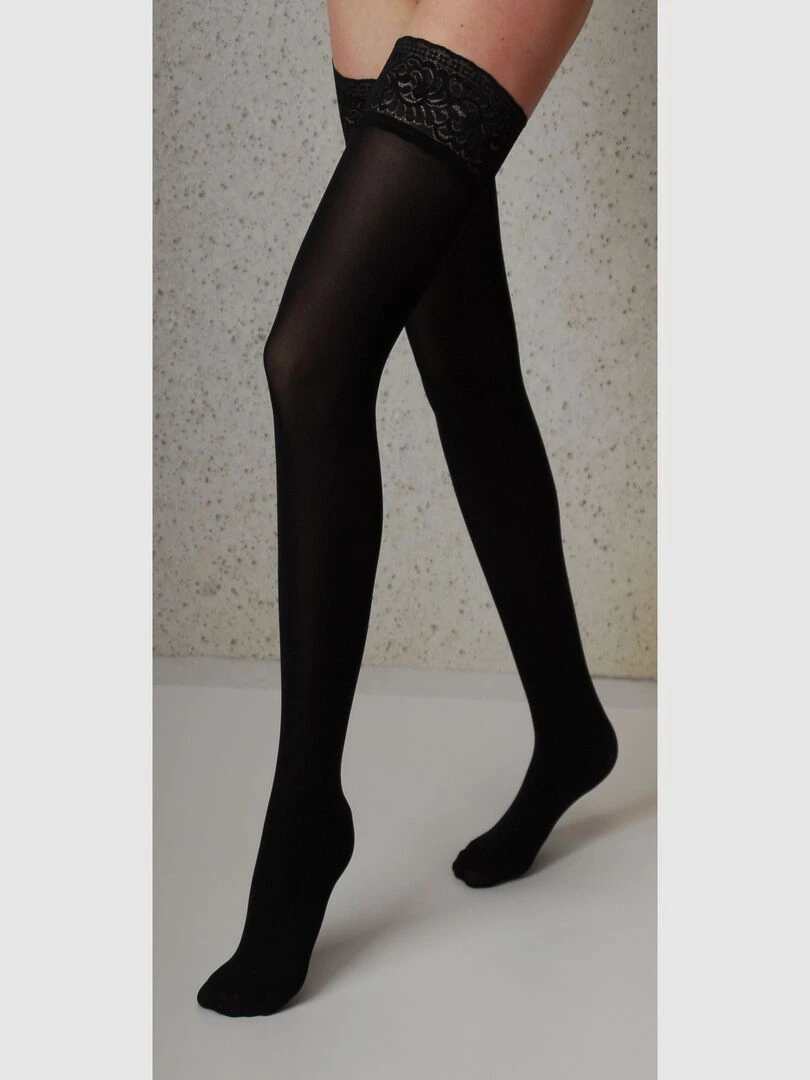 Iride 50den opaque Stay Up 3D Noir