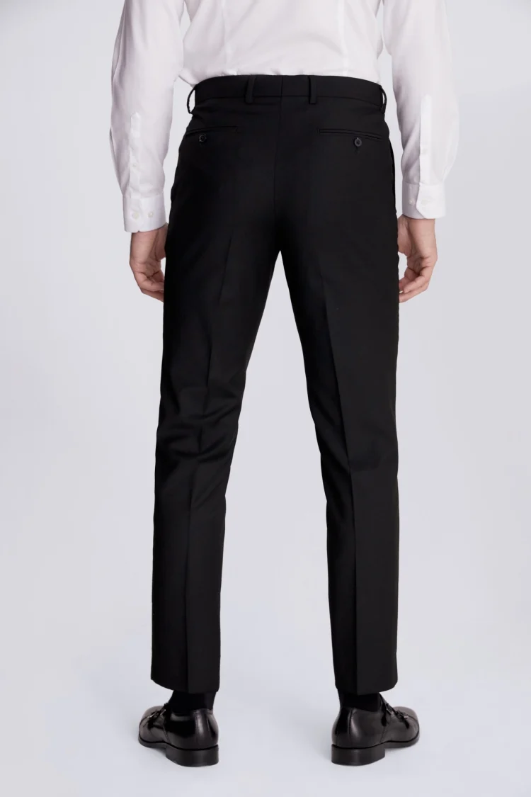 Tailored Fit Black Stretch Trousers Buy Online at Moss