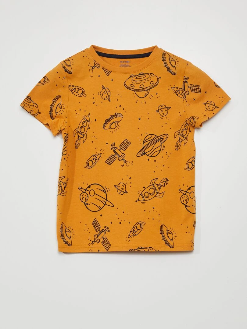 Lot de 3 t shirts en jersey Bleu/orange