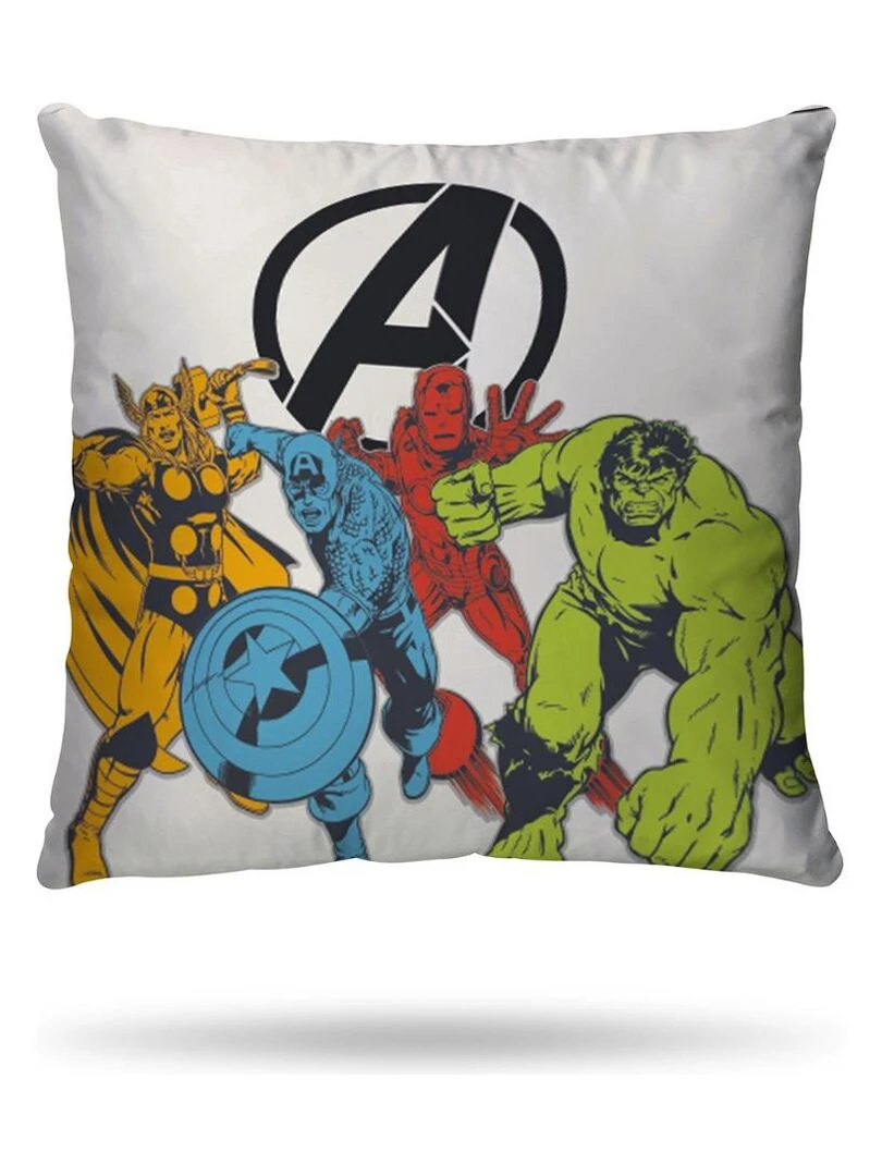 MARVEL   Housse de couette Avengers 140x200 cm   100% Coton   Blanc   Blanc