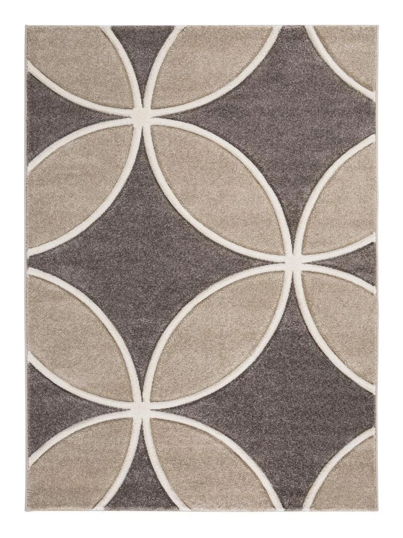 Tapis salon CURCU tissé Marron