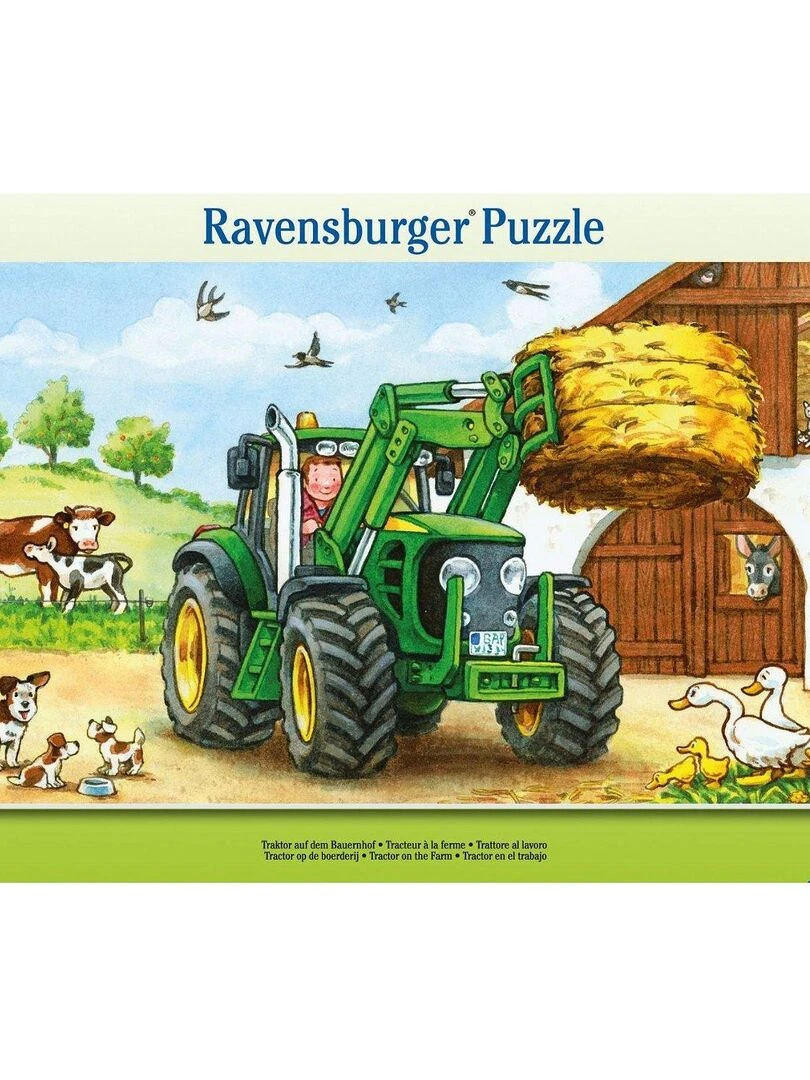 Puzzle cadre : 15 pièces : Tracteur à la ferme N/A
