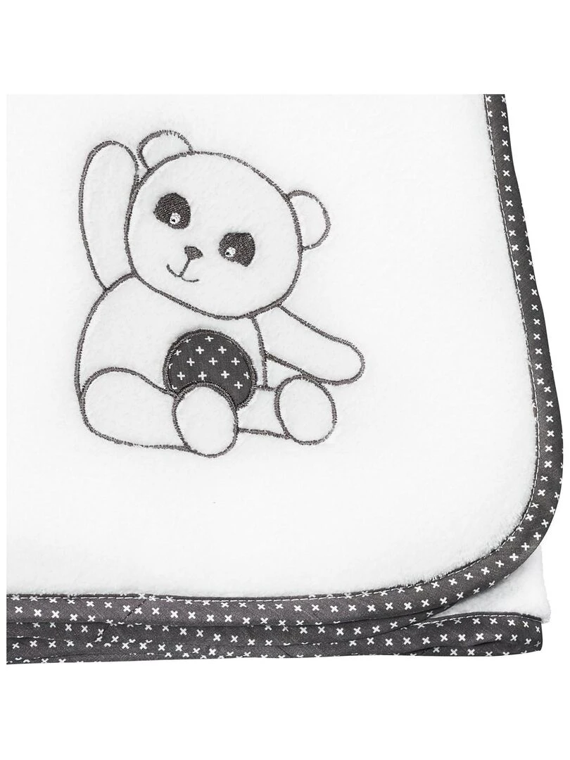 Couverture bébé 75x100cm en polyester blanc SAUTHON Blanc