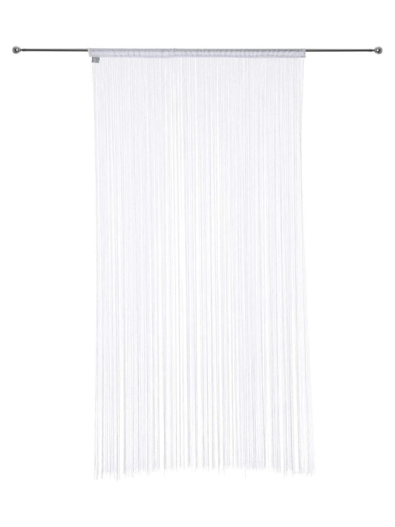 Rideau de fils unis et colorés   Blanc