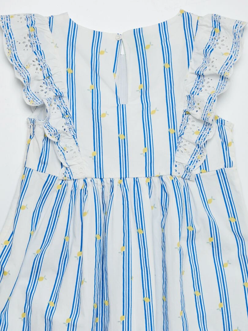 Robe à volants   Bleu/blanc