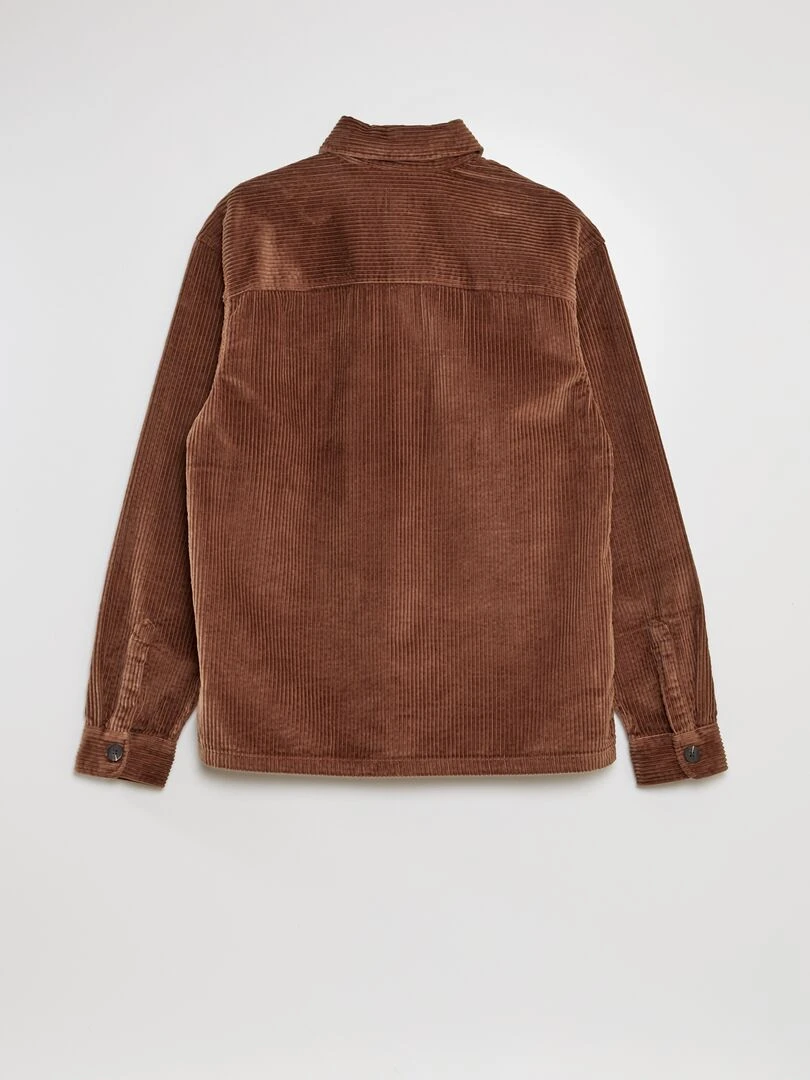 Surchemise droite en velours Marron