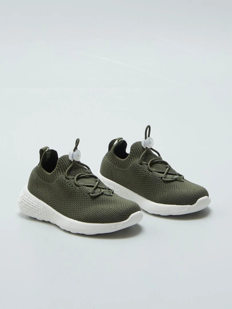 Baskets en mesh esprit running Kaki