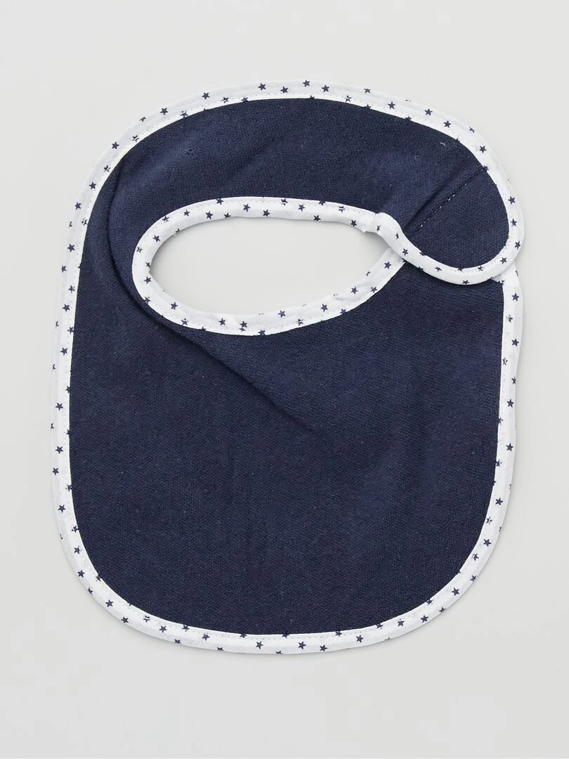 Lot de 7 bavoirs éponge à scratch   Bleu marine