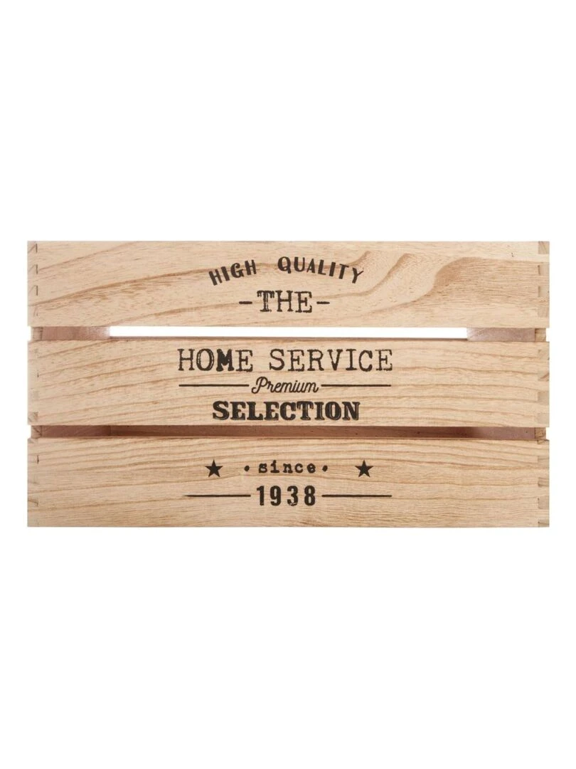 Ensemble de 6 caisses cagettes facto naturel   Beige