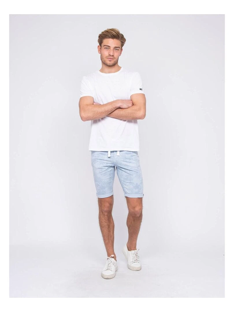 Bermuda chino motifs BANLON   Bleu ciel