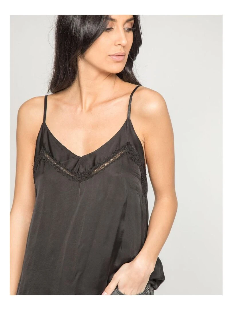 Caraco satin FIGARI   Noir