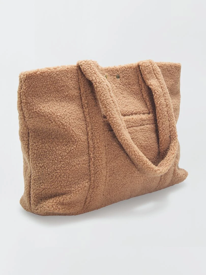 Cabas en sherpa   Marron